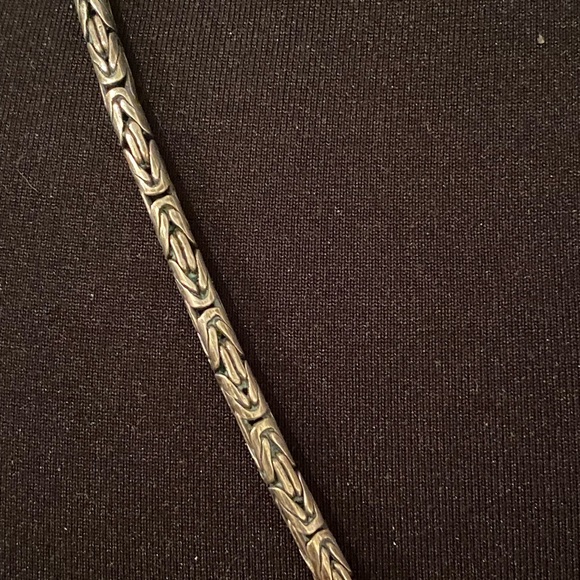 Vintage Turkish Sterling Silver and Amber Necklace - Picture 5 of 9